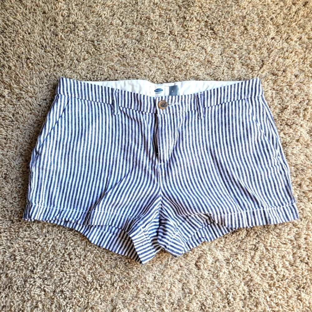 Grey striped shorts